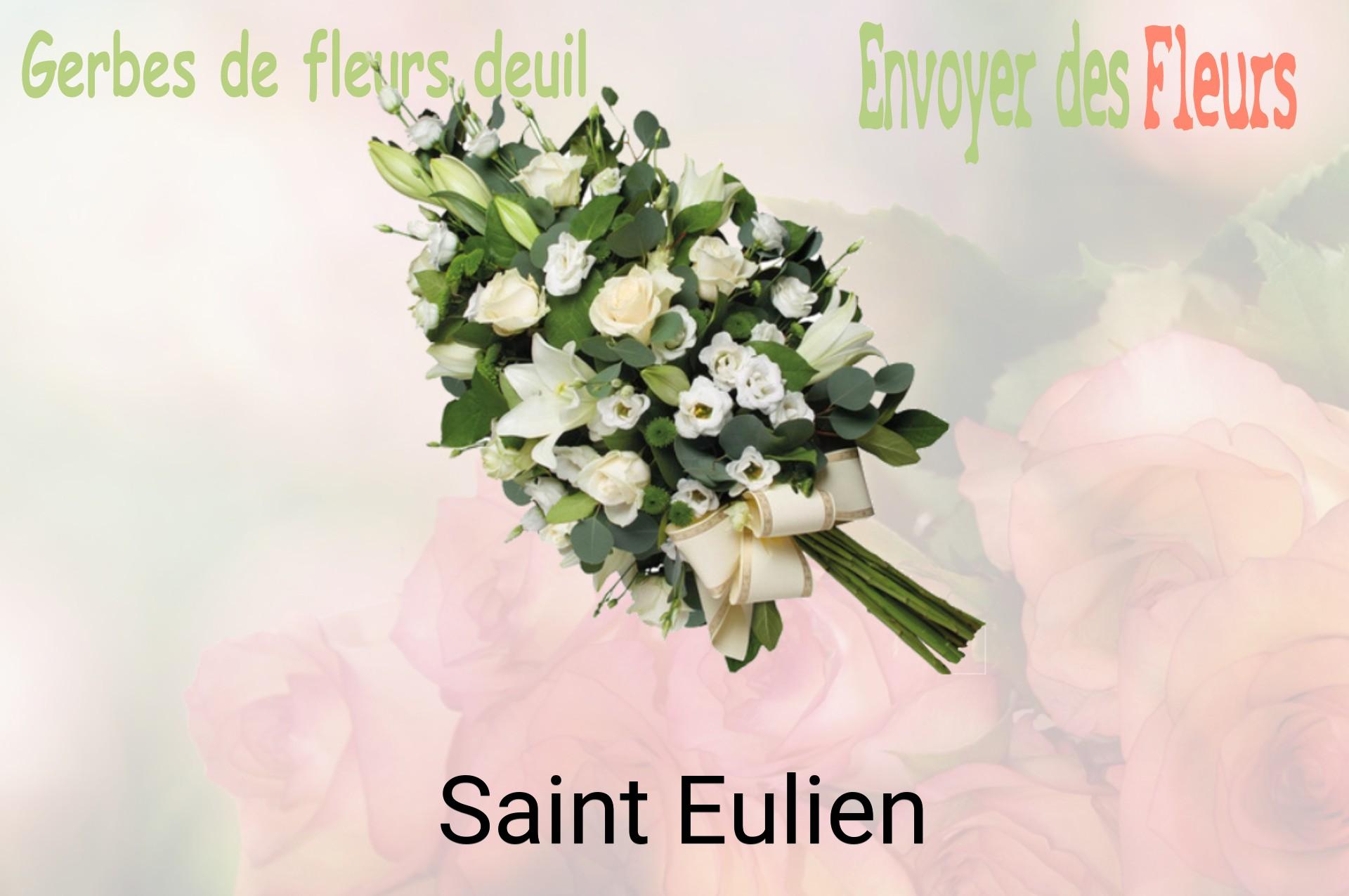 Gerbe de fleurs de deuil livrée à Saint-Eulien